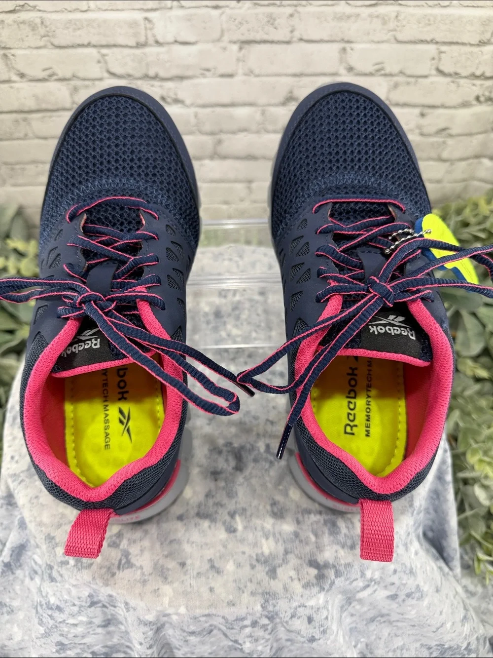 REEBOK “Sublite” Navy & Pink Oil & Slip-Resistant Alloy-Toe Athletic WMS 6W💙NEW